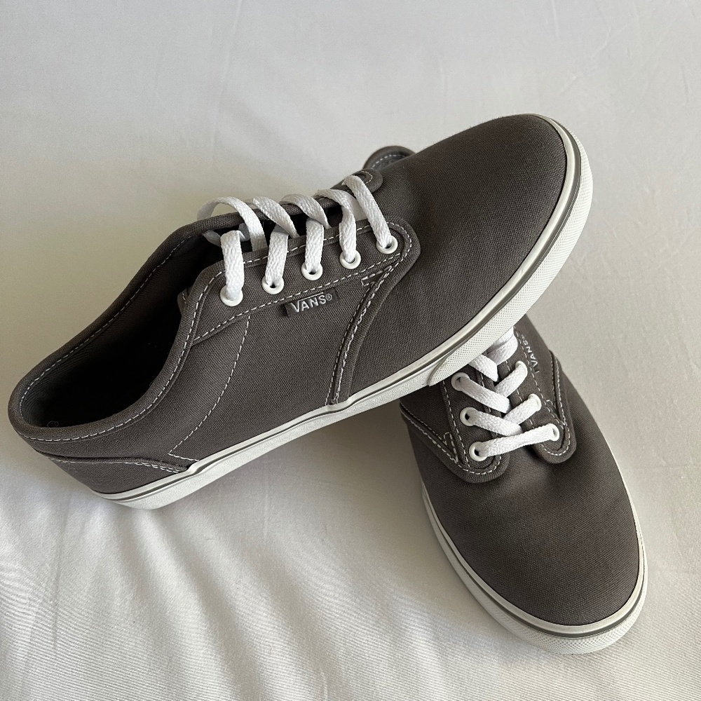 Vans Off the Wall Grey/Gray Lace-Up Sneakers, Brand new, Size US 7